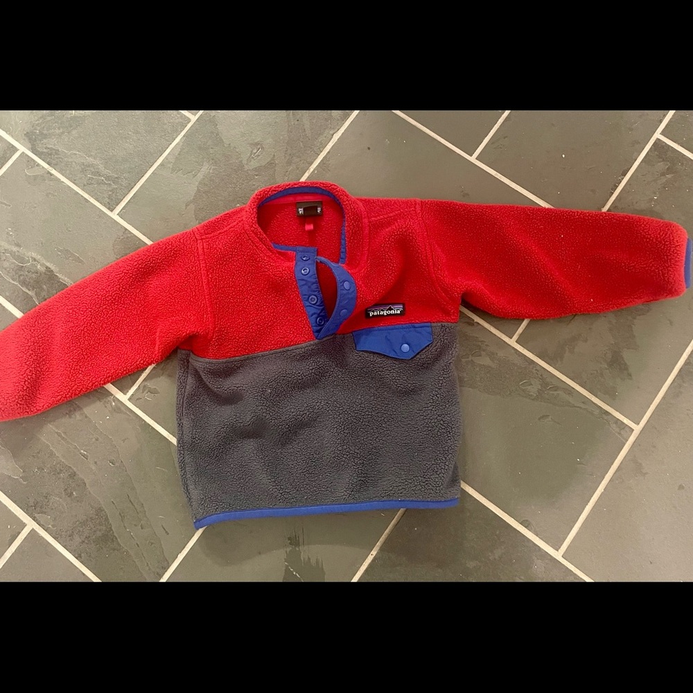Patagonia fleece snap pullover, 2T.